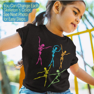 Camiseta Dançando esqueletos Engraçado Spooky Ballerina Hal