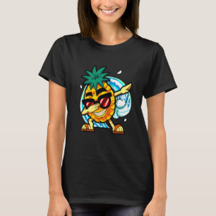 Camiseta Dançando Fruta de abbing Pineapple de verão, Vegan