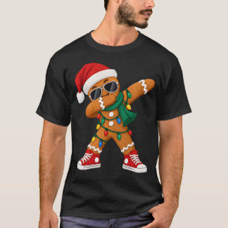 Camiseta Dançando Gingerbread Natal Engraçado Xmas Dança Ra