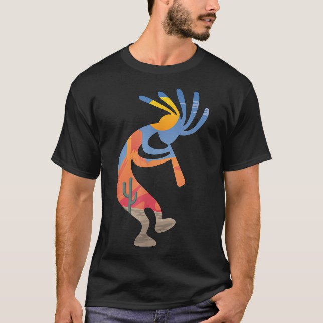 Camiseta Dançando Kokopelli sudoeste dos EUA nativo america (Frente)