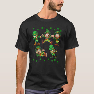 Camiseta Dançando Leprechauns Dias de São Patrícios Engraça