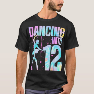 Camiseta Dançando no Aniversário de 12 Anos Bailarina
