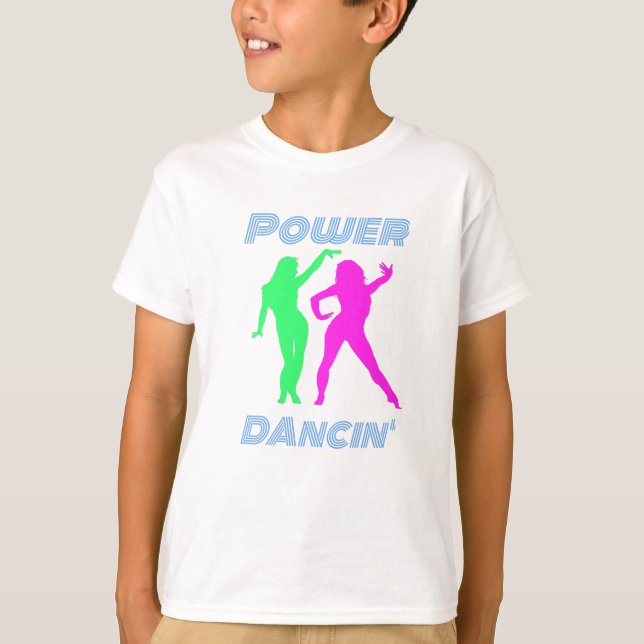 Camiseta Dançando - Poder Retro Dança Garotas (Frente)