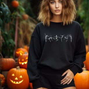 Camiseta Dançando Skeleton Ballerina Dancer Halloween