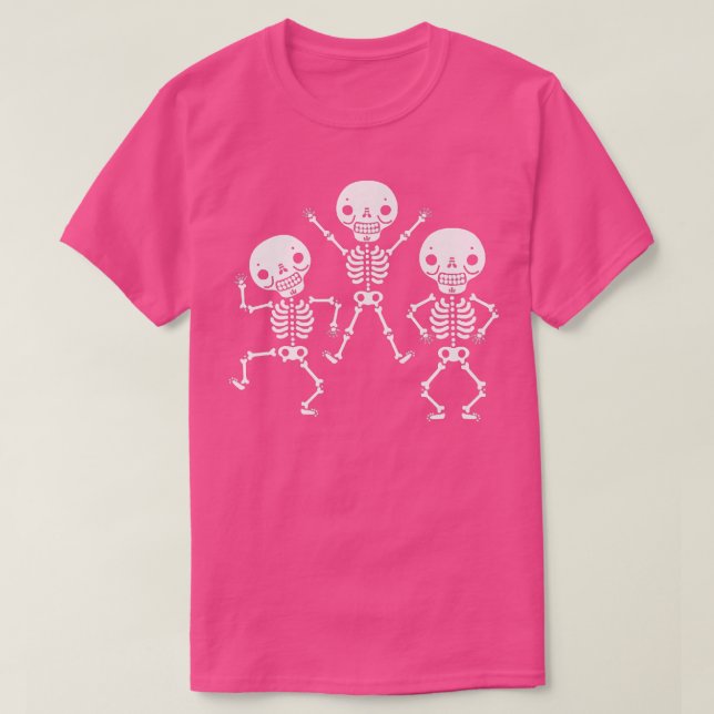 Camiseta Dançando Skeletons Dancer Engraçado (Frente do Design)