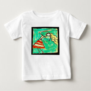 Camiseta Dançarina com saia azul pintura de Egon Schiele