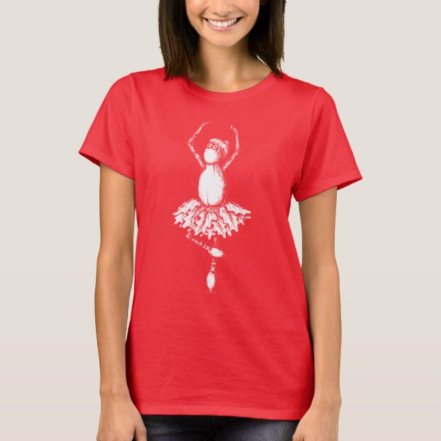Camiseta Dançarina de balé Acorn elf (Frente)