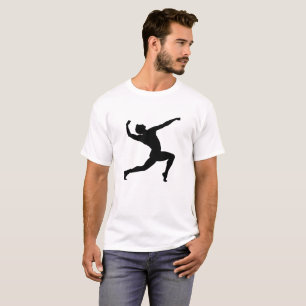 Camiseta Dançarina de balé de silhueta preta moderna