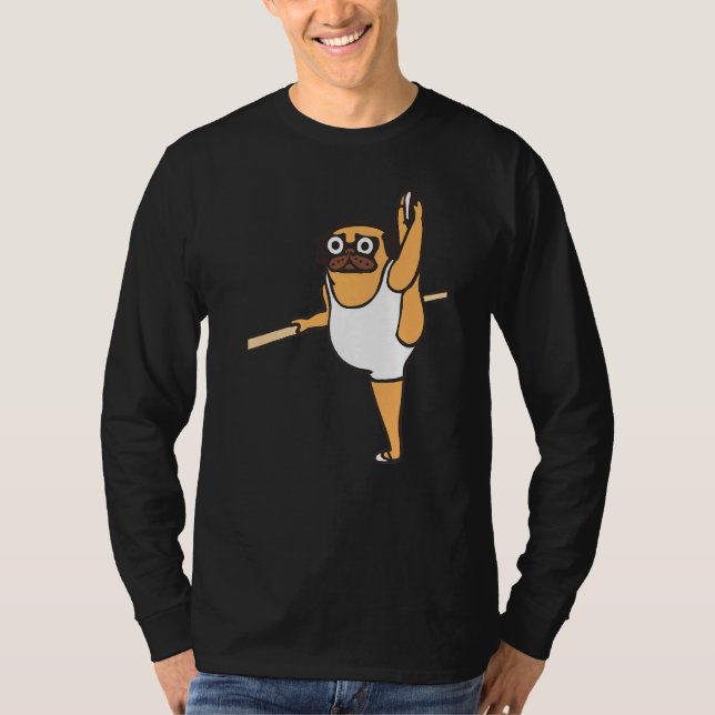 Camiseta Dançarina de Balé Pug (Frente)