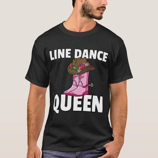 Camiseta Dançarina de dança de música country da Rainha de  (Frente)