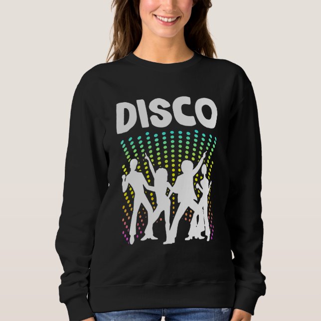 Camiseta Dançarina de Dança Retro Disco Boogie Calça Larga  (Frente)