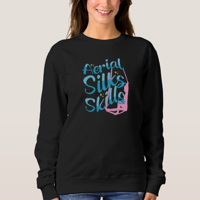 Camiseta Dançarina de Seda Aérea de Ginástica Aérea Feminin (Frente)