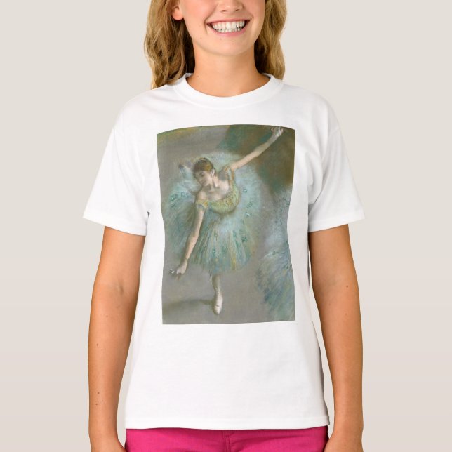 Camiseta Dançarina em Green Edgar Degas (Frente)