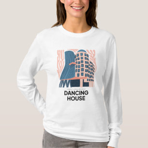Camiseta Dançarina House Praga abstrato checa viagem floral