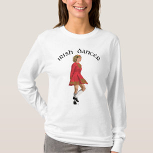 Camiseta Dançarina Irlandesa Loira de Vermelho