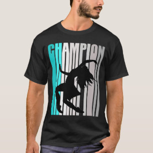 Camiseta Dançarina Musical Girls Turquoise Dance Champion