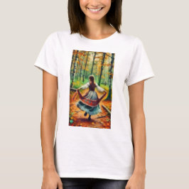Camiseta dançarina na floresta