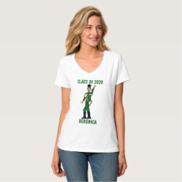 Camiseta Dançarina Tri-Color Verde Laranja Branco #2