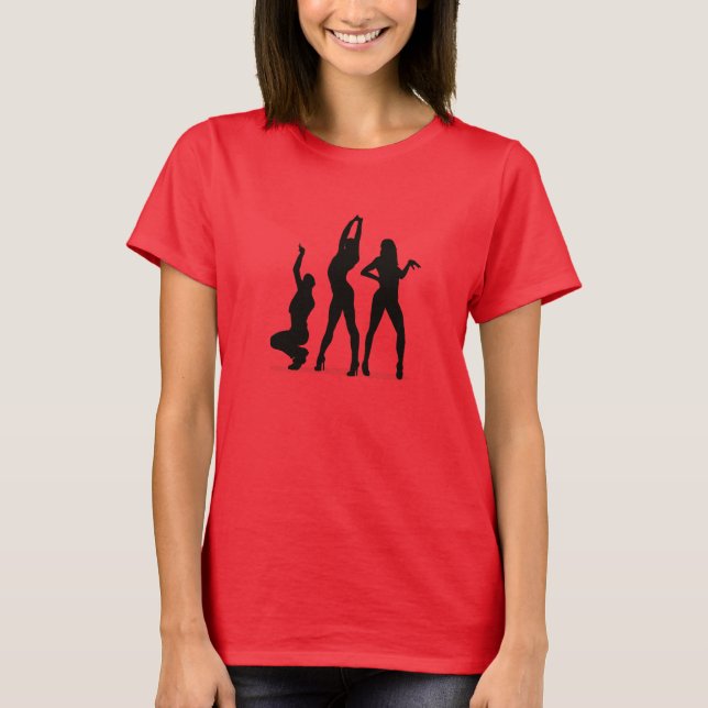 Camiseta Dançarinas de voga silhueta (Frente)