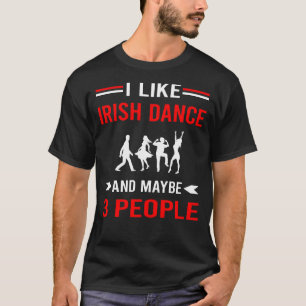Camiseta Dançarino de dança de dança irlandesa Red 3 Pessoa