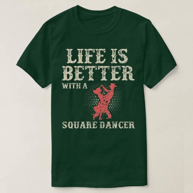 Camiseta Dançarino de Linha de Dança Ocidental de Dança Qua (Frente do Design)