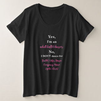 Camiseta Dançarino do Balé Adulto Rosa/Texto Branco