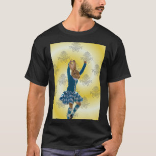 Camiseta Dançarino escocês das montanhas do coelho bonito