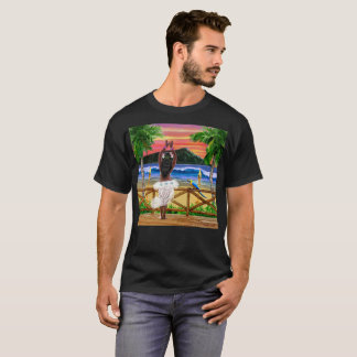 Camiseta Dançarino havaiano de Hula do por do sol