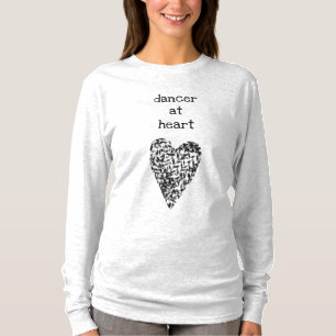 Camiseta Dançarino No Coração/Camisa De Folga Longa / PJ