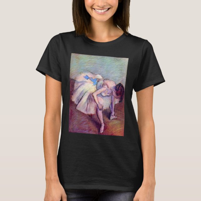 Camiseta Dançarino sentado por Edgar Degas, Arte Balé de Vi (Frente)