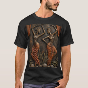 Camiseta Dançarinos Africanos Tradicionais Esculpidos, Trib