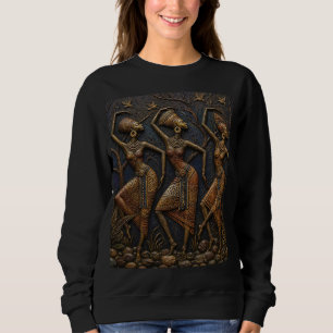Camiseta Dançarinos Africanos Tradicionais Esculpidos, Trib
