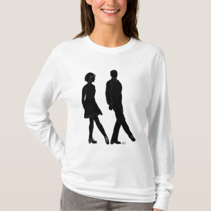 Camiseta Dançarinos Irlandeses de Step em Silhueta