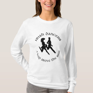 Camiseta Dançarinos Irlandeses Saltam em Silhueta