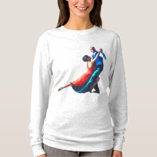 Camiseta Dançarinos Tango - pintura manual
