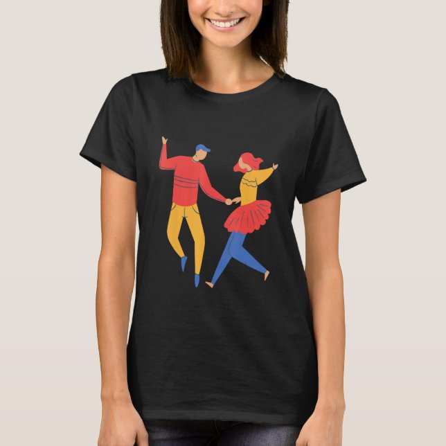 Camiseta Dance Dancer Dancing Couple Dance Dance Class Cute (Frente)
