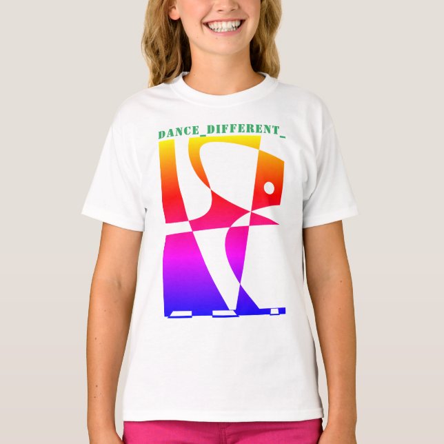 Camiseta DANCE_DIFFERENT_ Rainbow (Frente)
