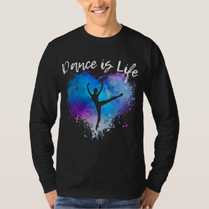 Camiseta DANCE IS LIFE Balé Dancing Ballerina Teen Adolesce