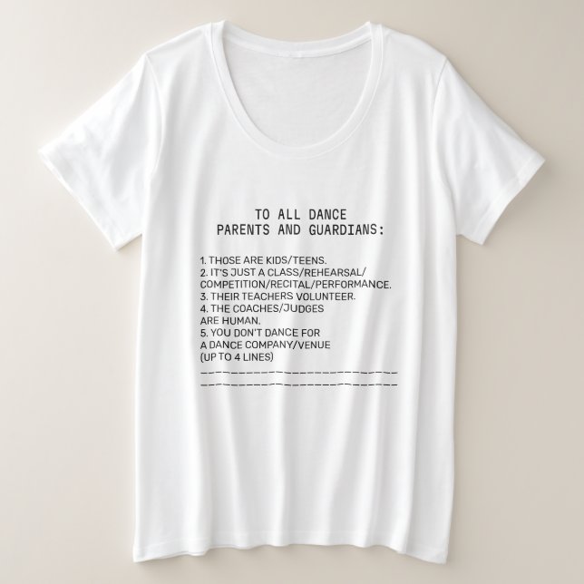 Camiseta Dance - Lembrete do Pai Banana (Frente do Design)