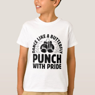 Camiseta Dance Like A Butterfly Punch Com Orgulho Boxer Esp