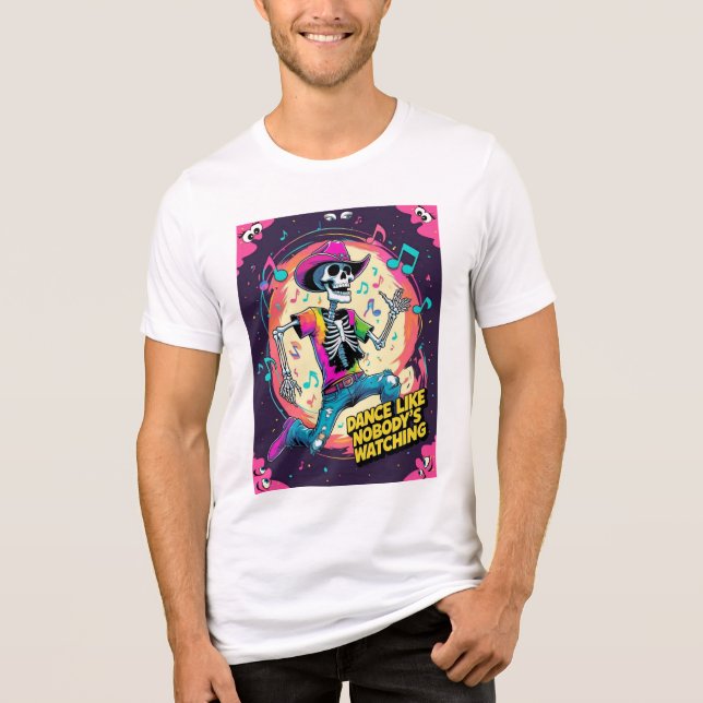 Camiseta Dance Like Nobodys Watching – Wild Skeleton Groov (Frente)