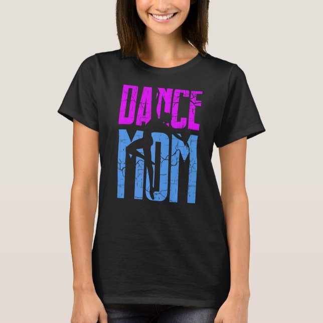 Camiseta Dance Mãe Leopard Dance Mãe Dia de as mães (Frente)