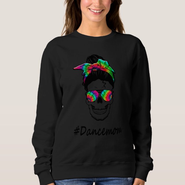 Camiseta Dance Mãe Tie Dye Messy Bun Dia de as mães (Frente)