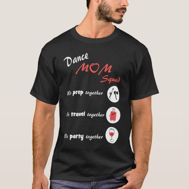 Camiseta Dance Mom Squad  Dancing Mom (Frente)