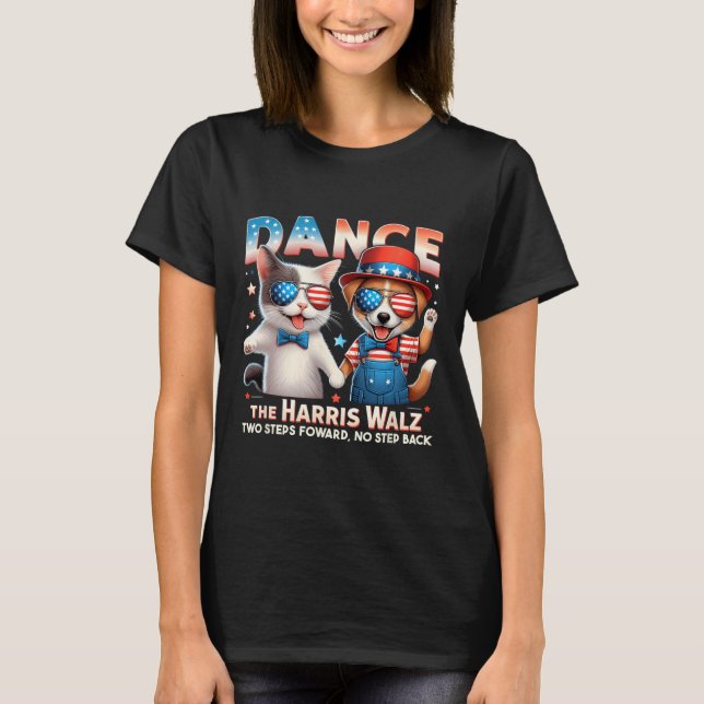Camiseta Dance O Gato Engraçado Harris Wheimer Ladala Kamal (Frente)