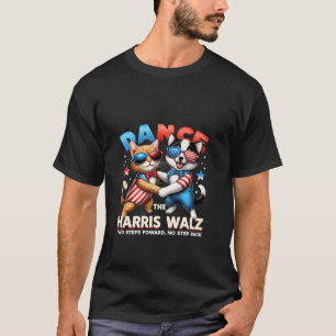Camiseta Dance o Harris Walz Engraçado Gato Senhoras Kamala