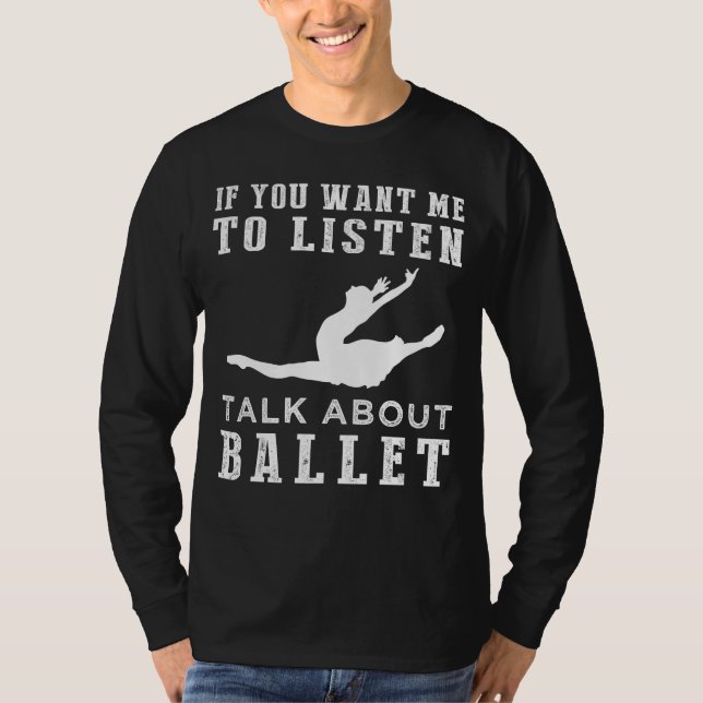 Camiseta Dance para rir - Se você quer que eu escute, (Frente)