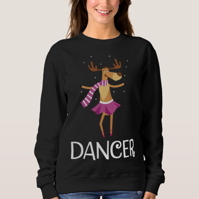 Camiseta Dancer Prancer Reindeer de Natal (Frente)