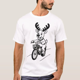 Camiseta Dancer The Reindeer a Riding a Bike