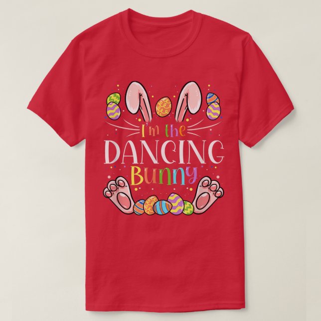 Camiseta Dancing Easter Matching Family Party Bunny Face Co (Frente do Design)